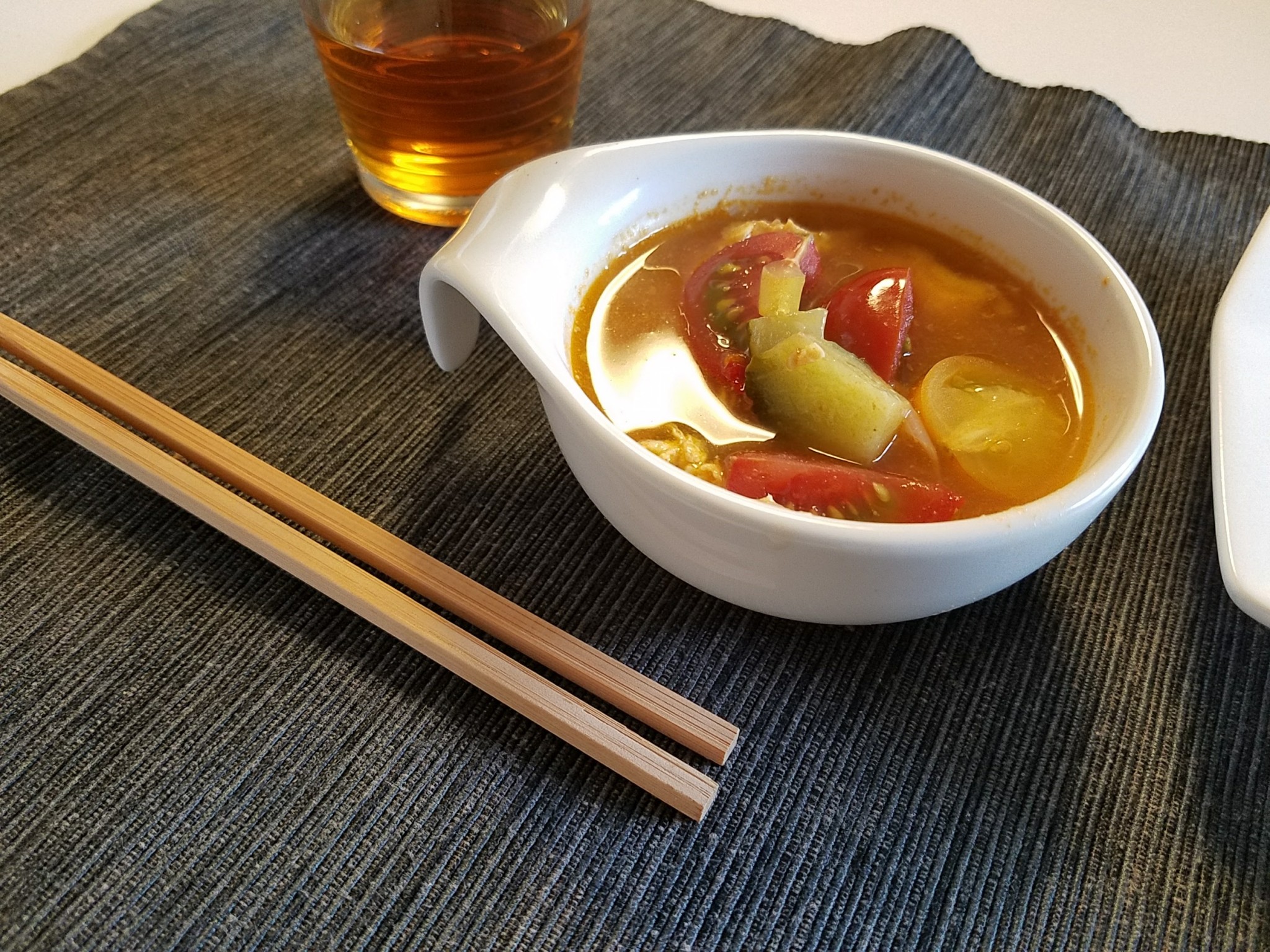 色々なトマトの酸辣湯
